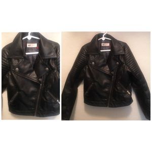 Faux Black Leather Jacket